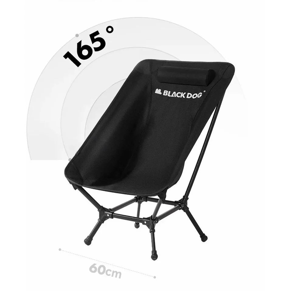 CAMPING DECK CHAIR WITH BLACKDOG HEADREST