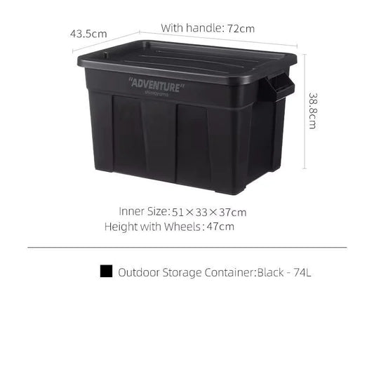 SHIMOYAMA CAMPING BOX 74L BLACK