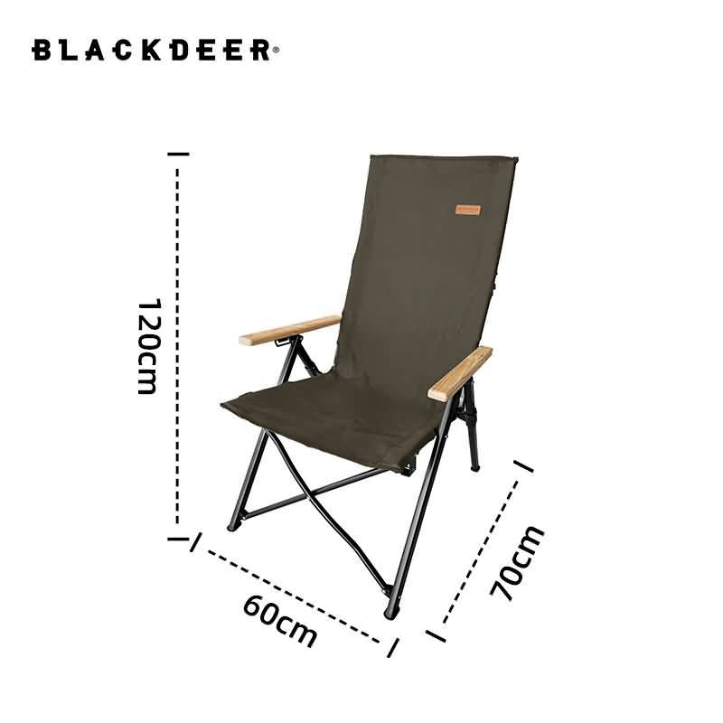 BLACKDEER OUTDOOR FOLDING CHAIR THREE SPEED ADJUSTABLE