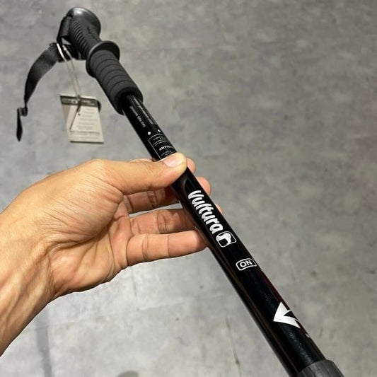 Aluminum Climbing Trekking Pole Swivel Lock Vultura VTR-TP2501 BLACK