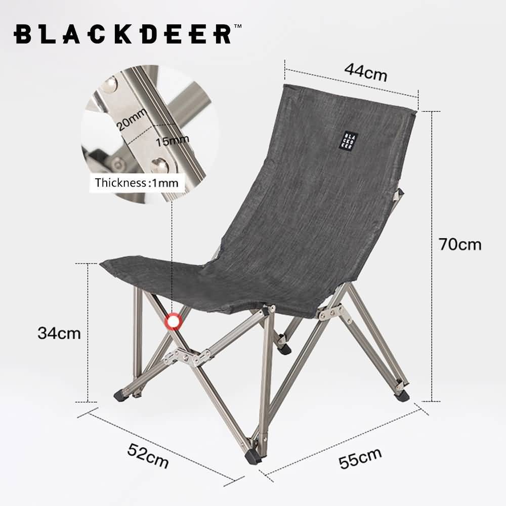 BLACKDEER RELAX CHAIR OUTDOOR PORTABLE FOLDING CHAIR  OFF WHITE