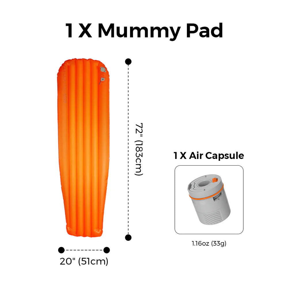 Tiny Sleeping Pad R05 AVS- 5.6 R-Value Lightweight Automatic Inflation Pad