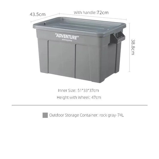 SHIMOYAMA CAMPING BOX 74L CEMENT GRAY