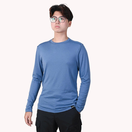 MEN THERMAL SHIRT K156 (BLUE/BLACK)