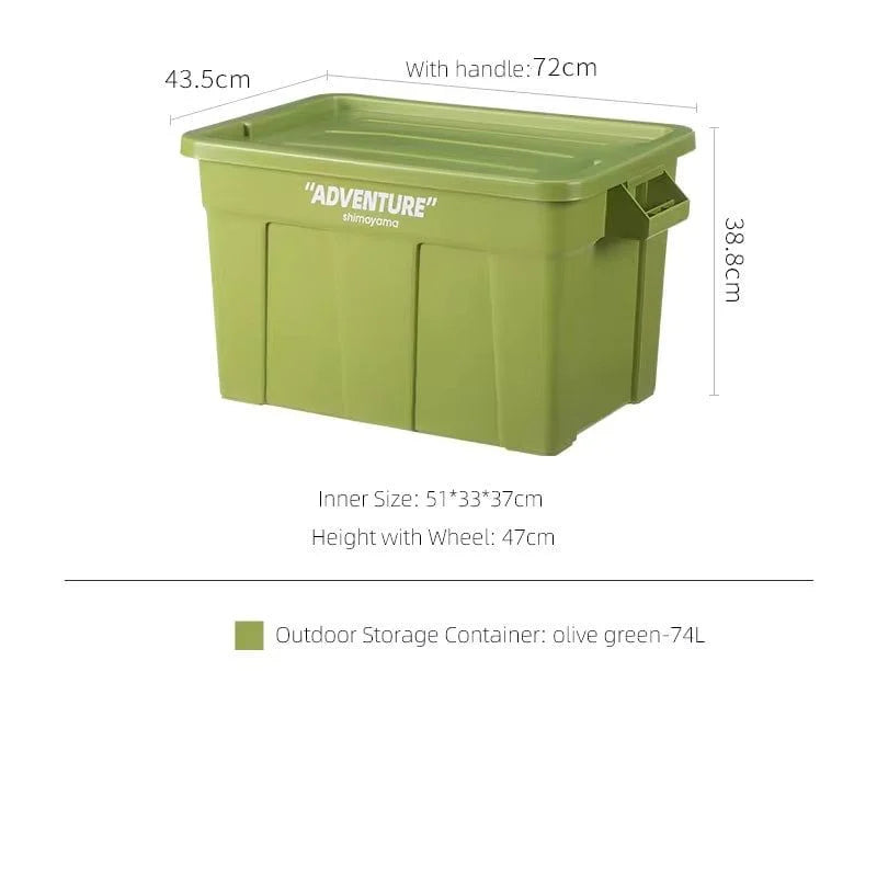 SHIMOYAMA CAMPING BOX 74L GREEN MOSS