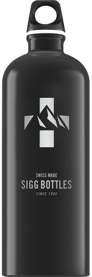 SIGG WATER BOTTLE MOUNTAIN BLACK 1L