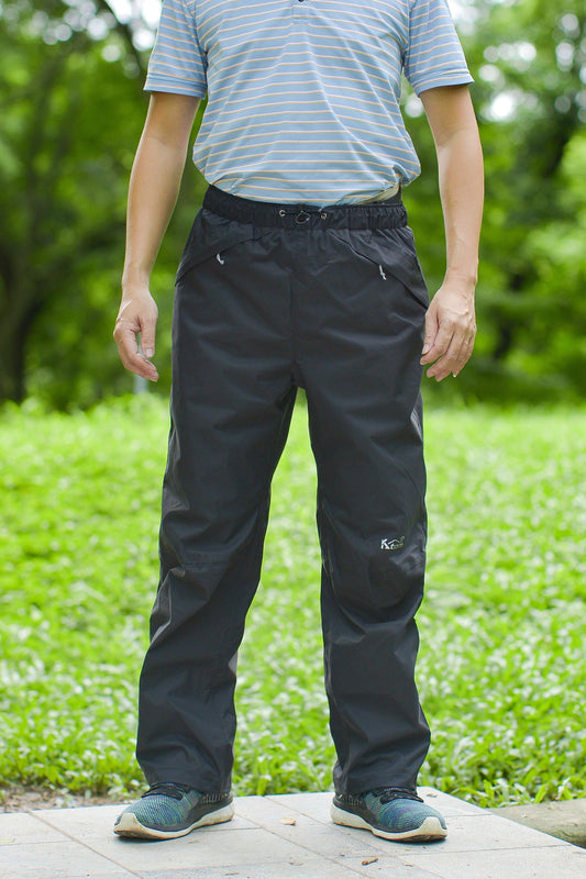 MEN WATERPROOF PANT K116 (BLACK / MOSS GREEN)