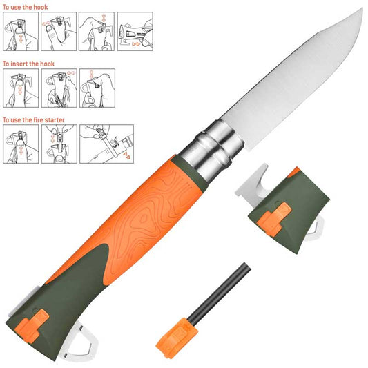 Opinel No.12 Explore Survival Knife Orange